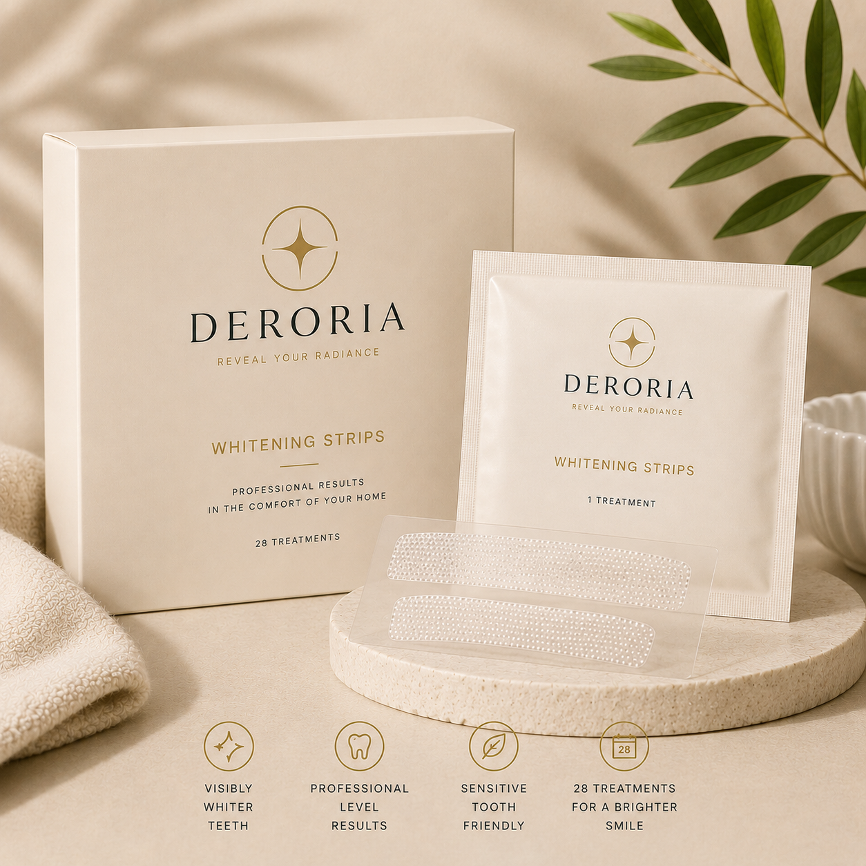 Deroria Whitening Strips – 28 Treatments